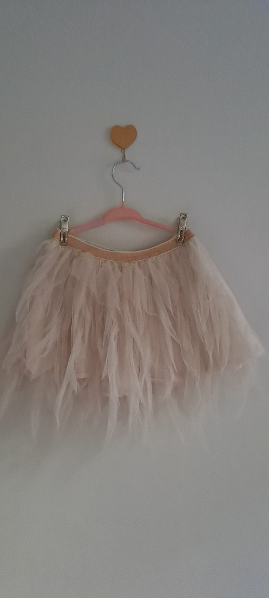 Cotton On Kids Girls Soft Off-White Feather-Style Tutu Skirt 3-4 Years