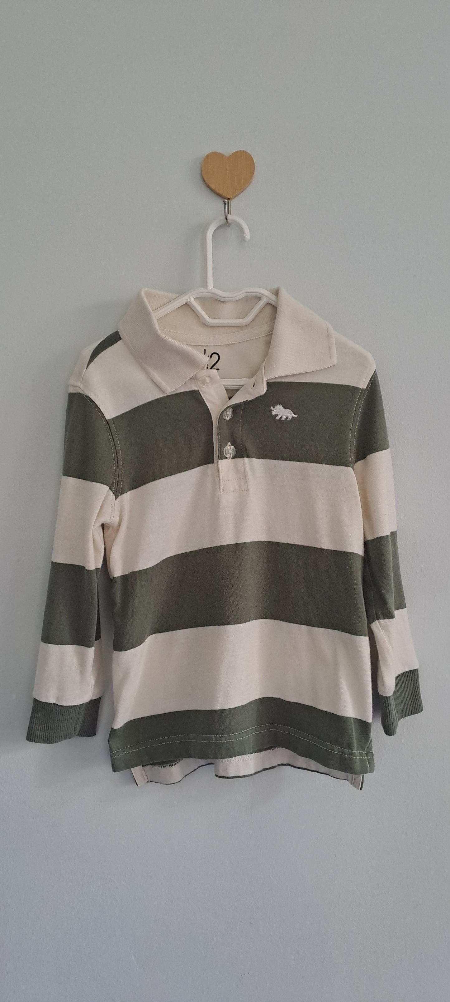 Woolworths Wooliesbabes Striped Long-Sleeve Rugby Polo Shirt 18-24 Months
