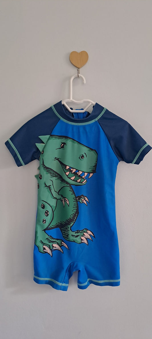 Real Kids Dinosaur One-Piece Rash Vest Swimsuit 1-2 Years