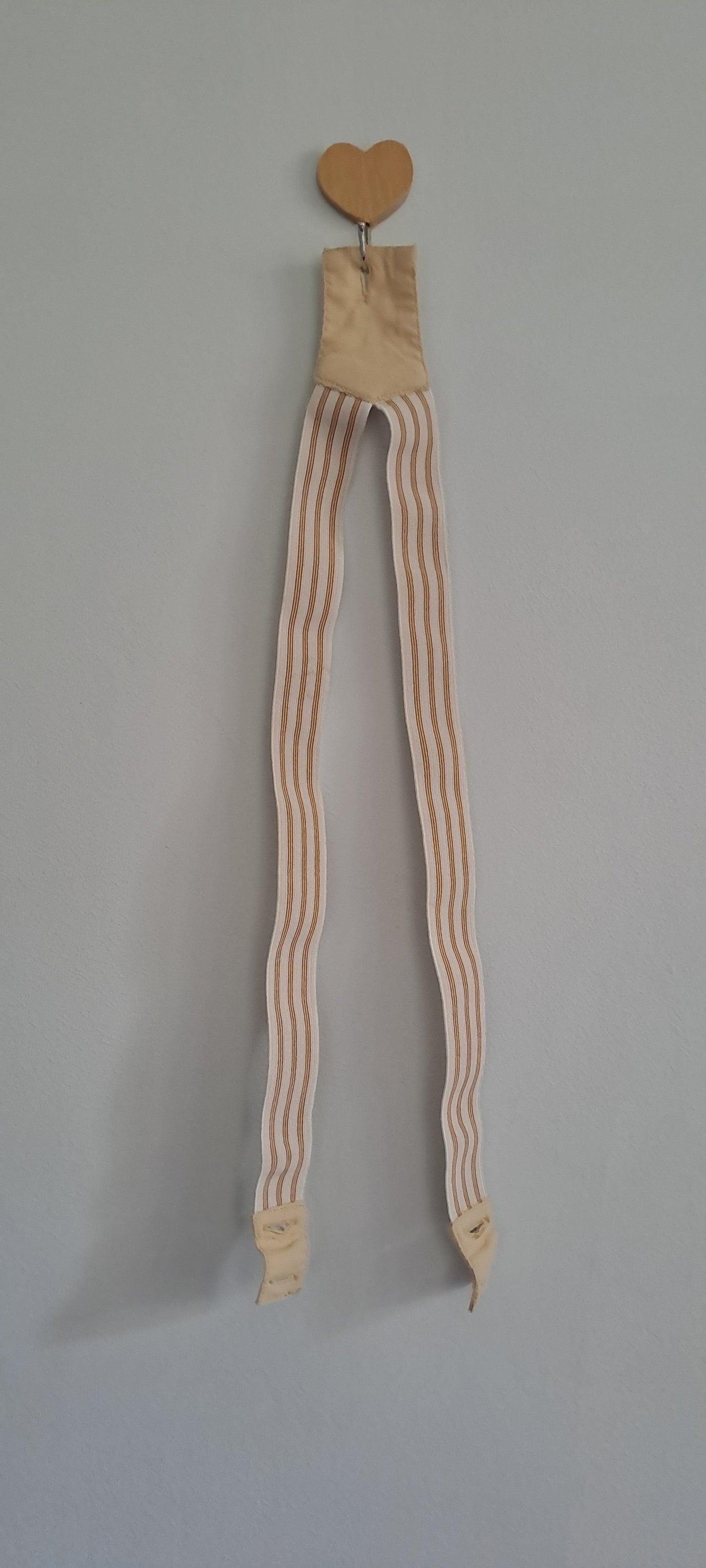 Unbranded Unisex Neutral Striped Elasticated Baby Suspenders One Size