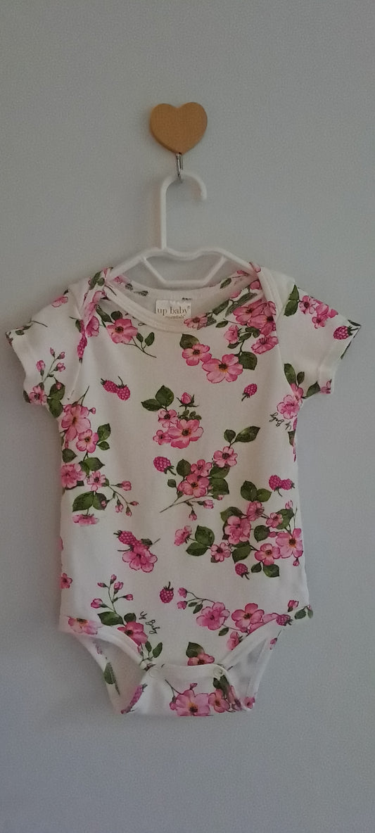 Up Baby Essentials Floral Short Sleeve Bodysuit 6-9 Months
