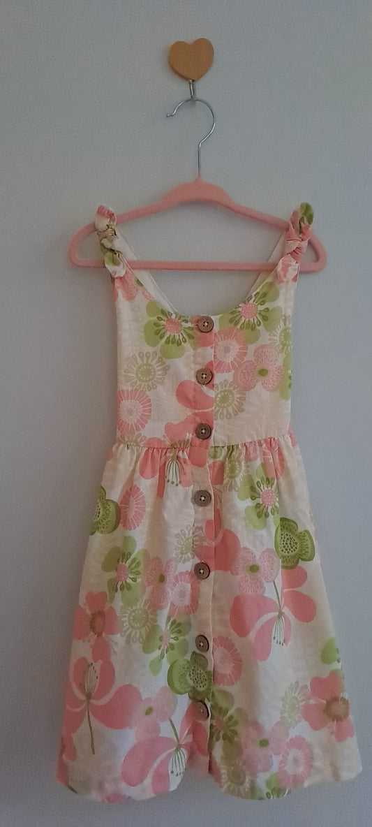 Woolworths Toddler Girls Floral Button-Down Ruffle Strap Sundress 3-4 Years