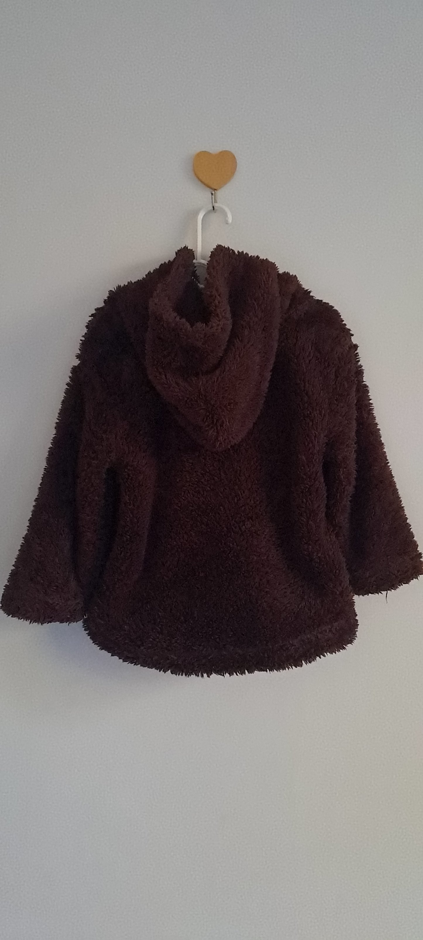 Ackermans Toddler Boys Dark Chocolate Brown Teddy Fleece Hoodie 24-36 Months