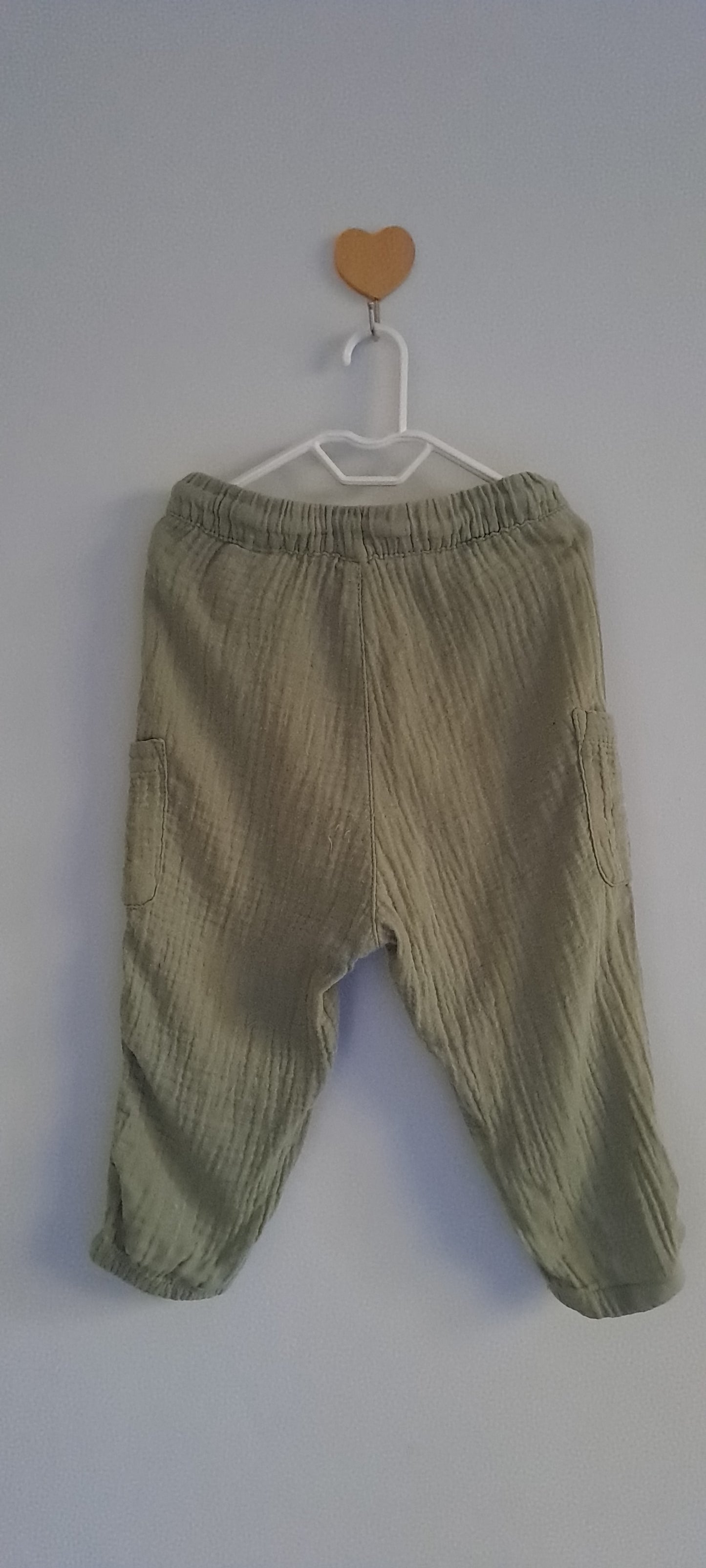 H&M Baby Boys 100% Cotton Muslin Gauze Jogger Pants 12-18 Months