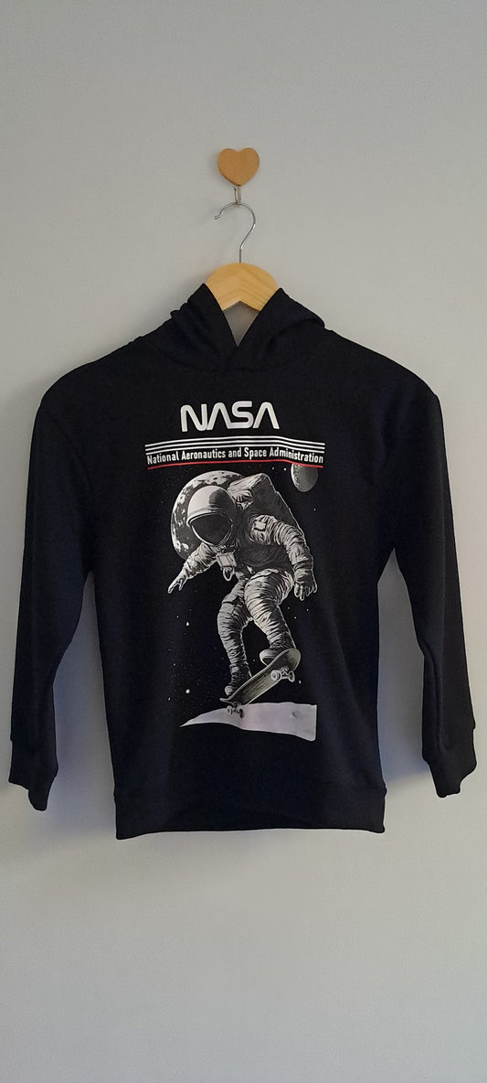 NASA Official Boys Astronaut Skateboarding Graphic Hoodie 9-10 Years