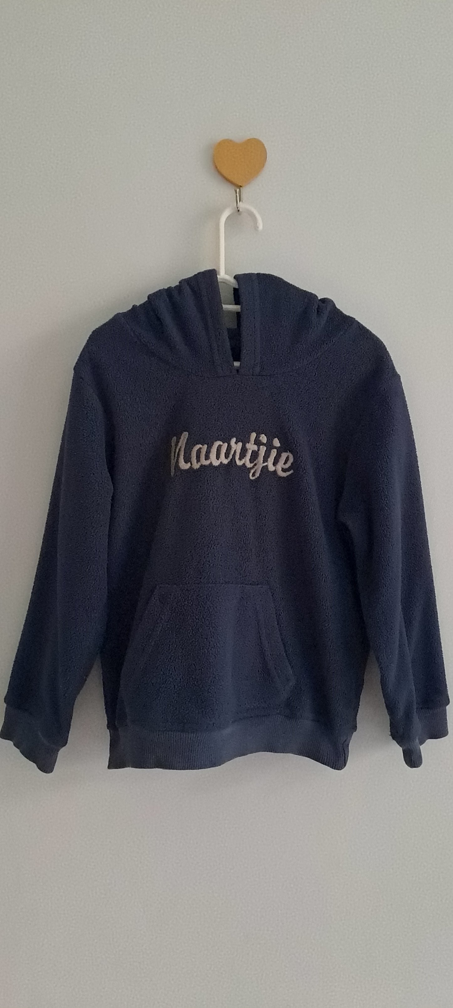 Naartjie Boys Embroidered Logo Navy Fleece Hoodie 2-3 Years