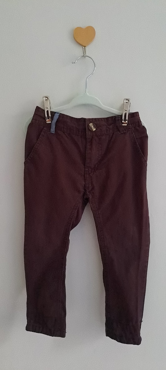 Mr Price Boys Dark Burgundy Chino Trousers 1-2 Years