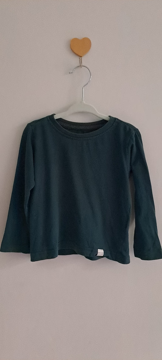 Real Kids Boys Plain Teal Long Sleeve Cotton Tee 1-2 Years