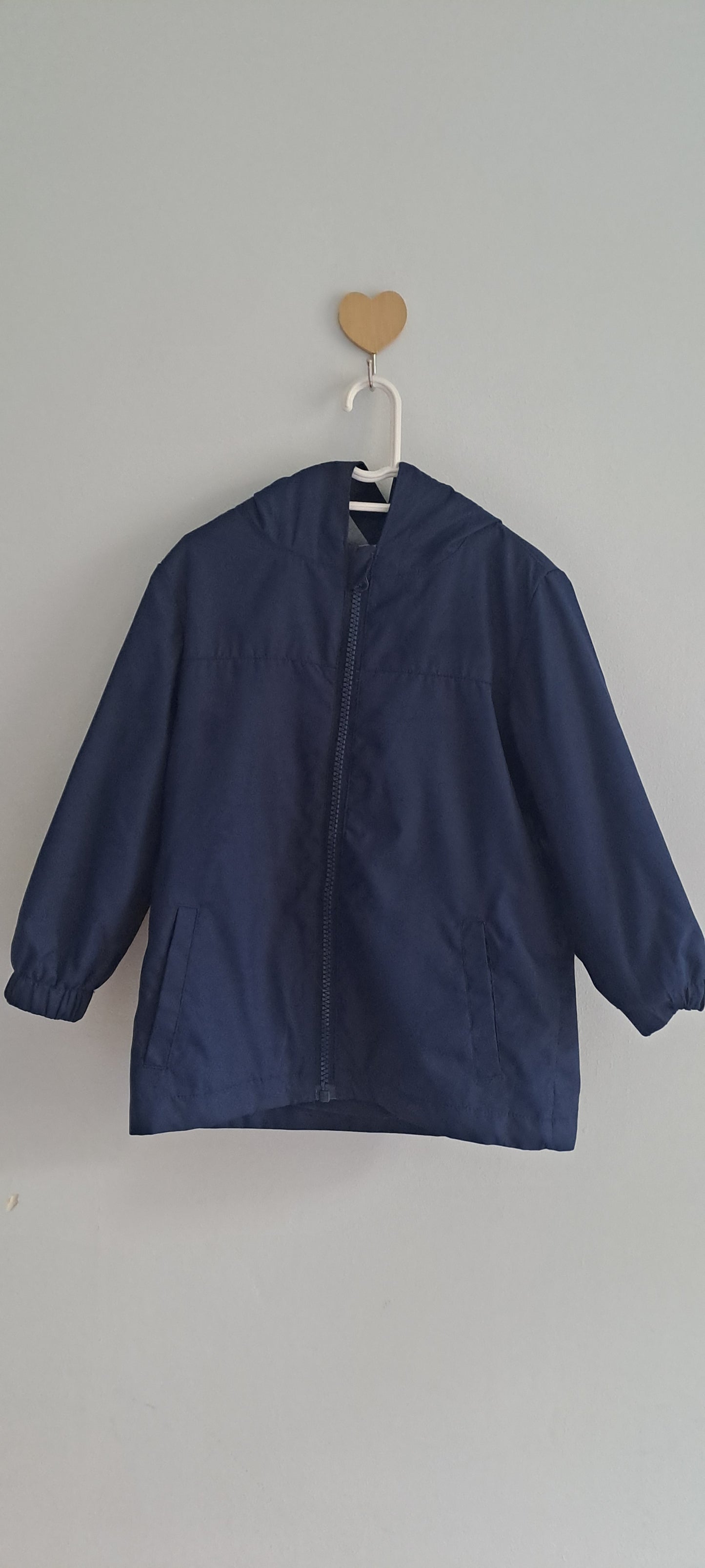 Anko Boys Classic Navy Blue Hooded Windbreaker Jacket 18-24 Months