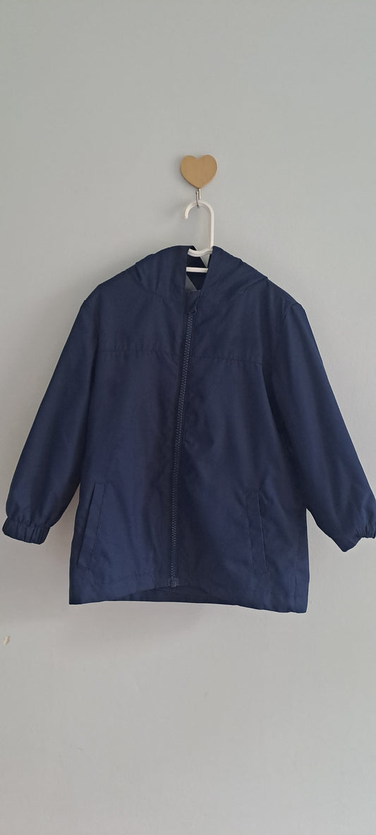 Anko Boys Classic Navy Blue Hooded Windbreaker Jacket 18-24 Months