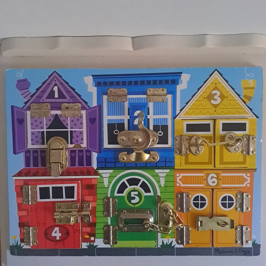 Melissa & Doug Latches Board Wooden Educational Activity Toy
