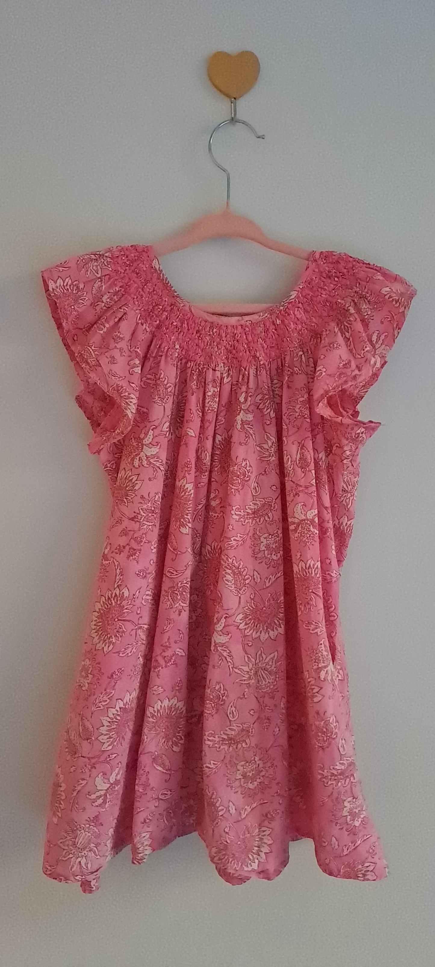 Collette Dinnigan x Cotton On Kids Girls Pink Floral Smocked Flutter Dress 3-4 Years