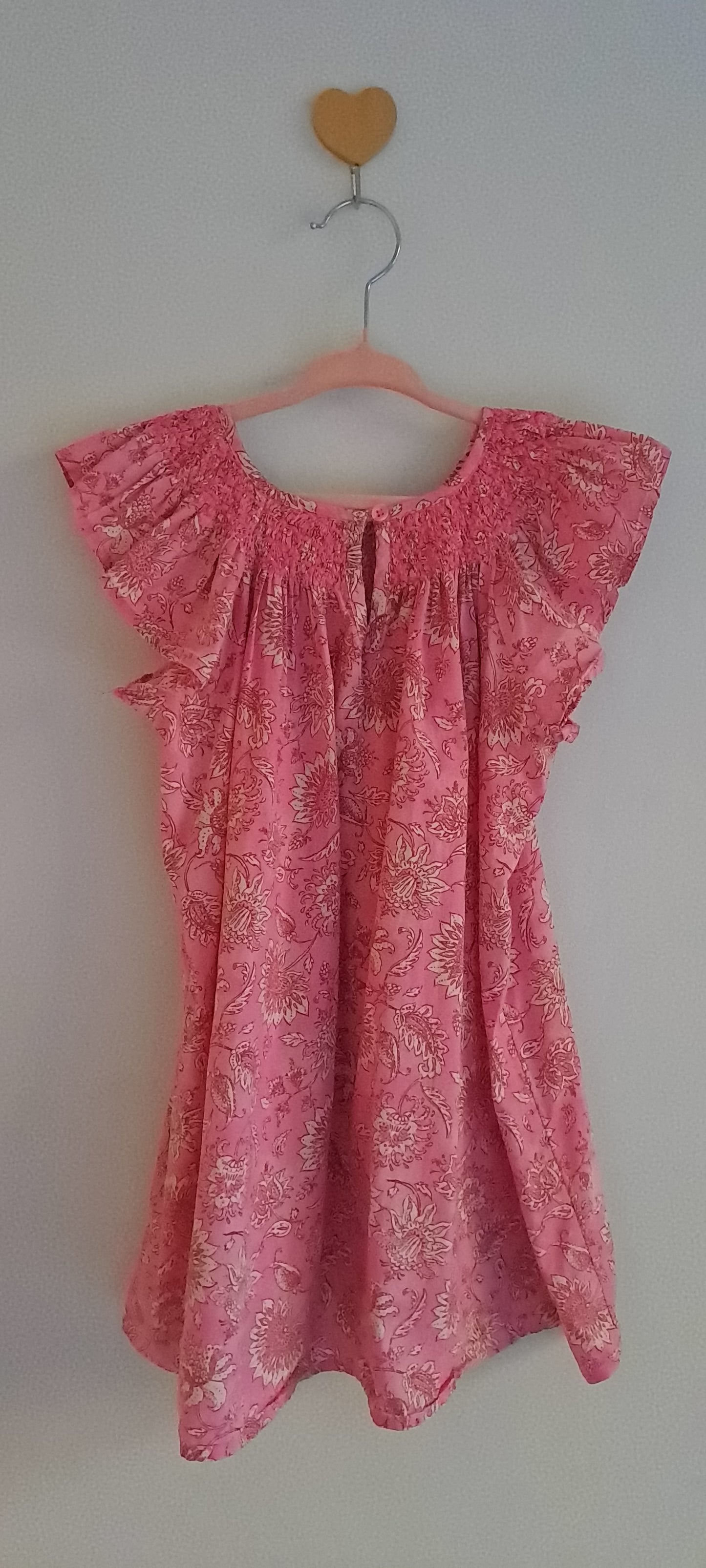 Collette Dinnigan x Cotton On Kids Girls Pink Floral Smocked Flutter Dress 3-4 Years