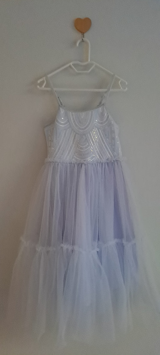 Cotton On Kids Girls Dusty Blue Pearl & Sequin Isabella Dress Up Tutu Dress 2-3 Years