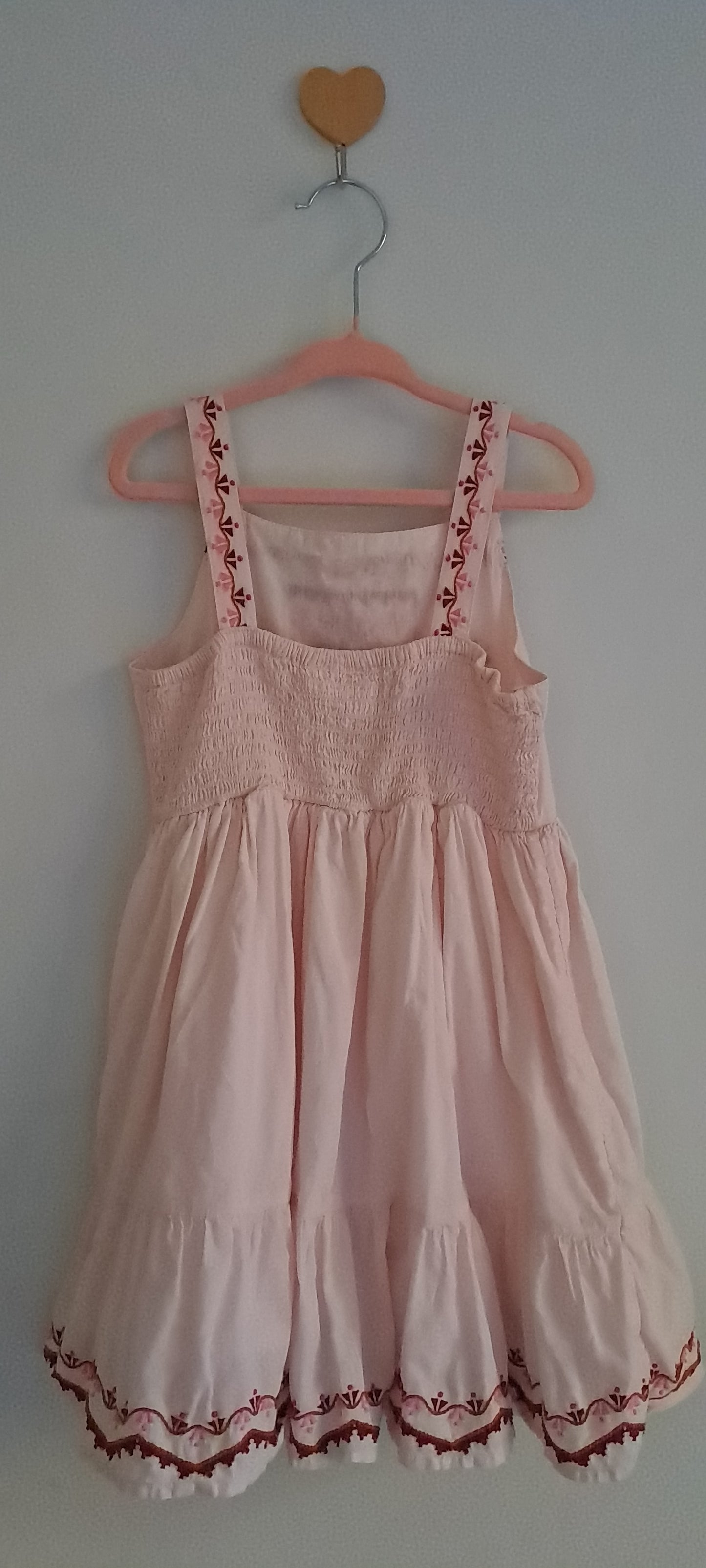Collette Dinnigan x Cotton On Kids Girls Pale Pink Embroidered Boho Sundress 4-5 Years