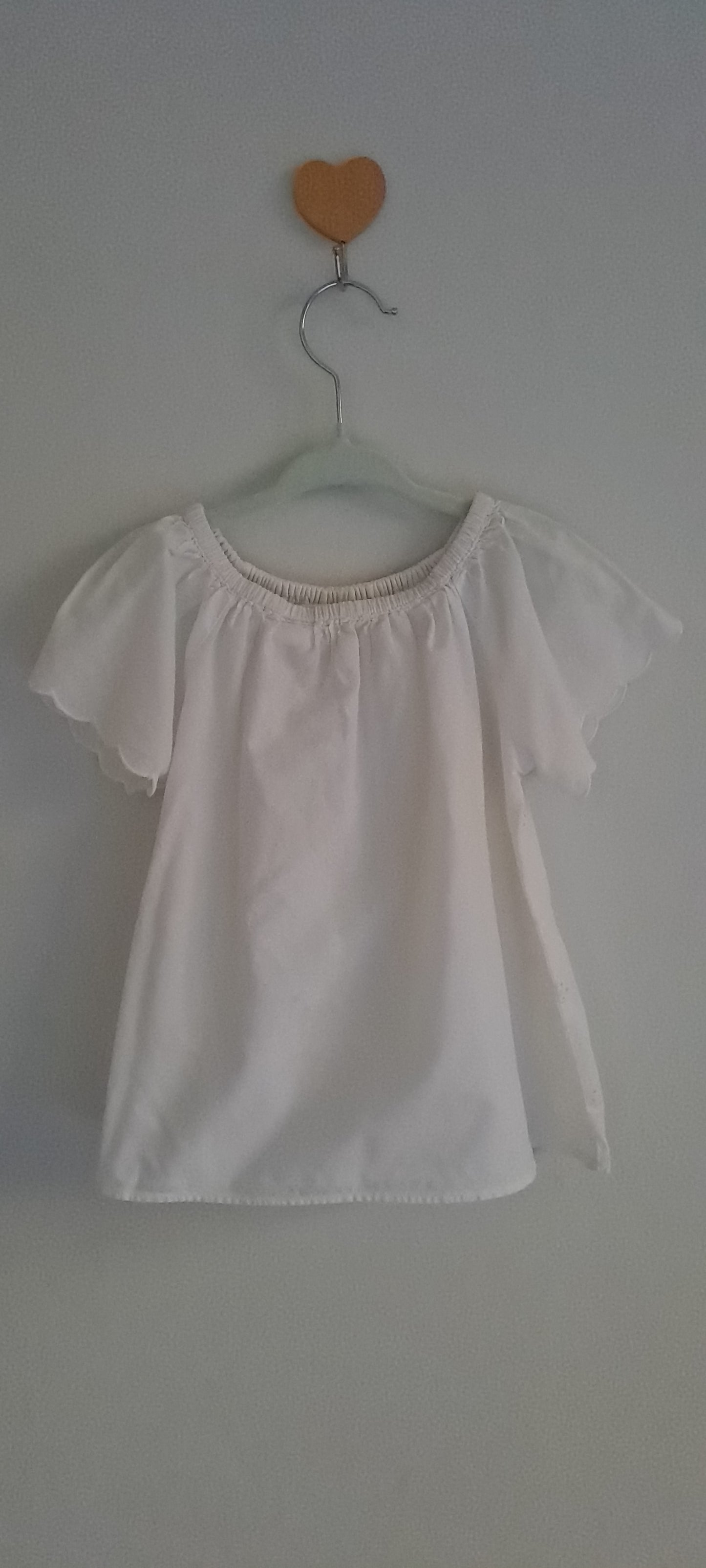 Zara Kids Girls White Broderie Eyelet Butterfly Blouse - The Upcycle Edit 2-3 Years