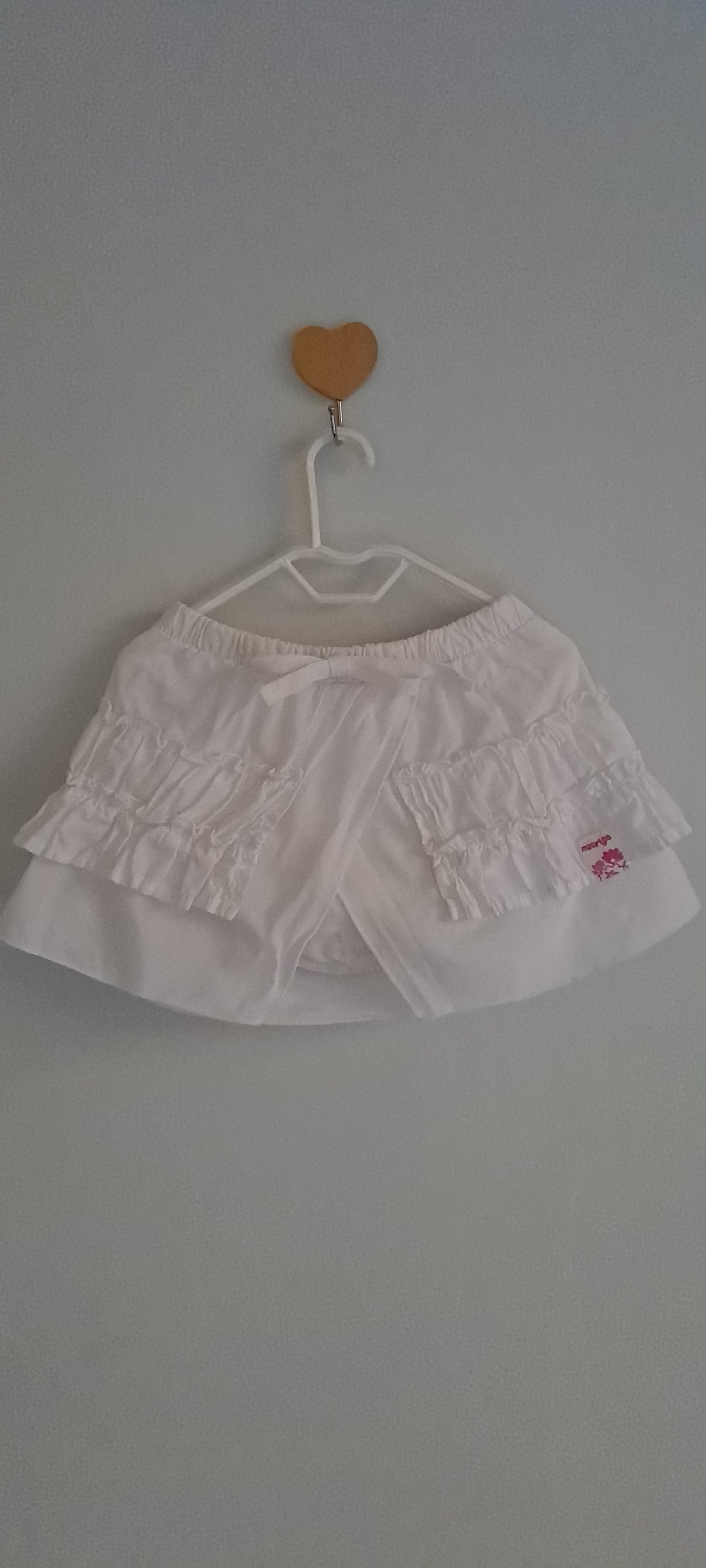 Naartjie Baby Girls White Tiered Ruffle Wrap Skort 18-24 Months