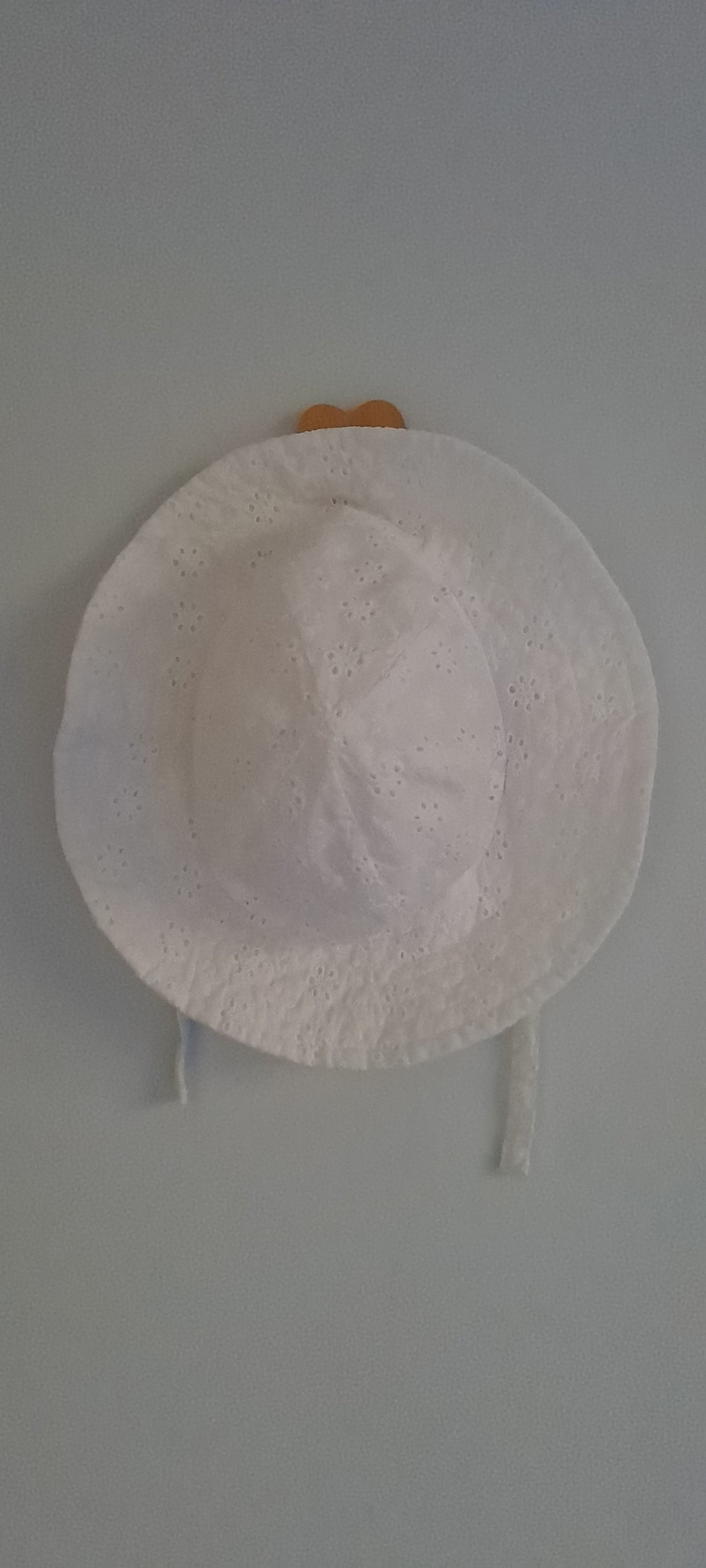 Zara Kids Girls White Broderie Anglaise Eyelet Sun Hat 6-12 Months / 45cm