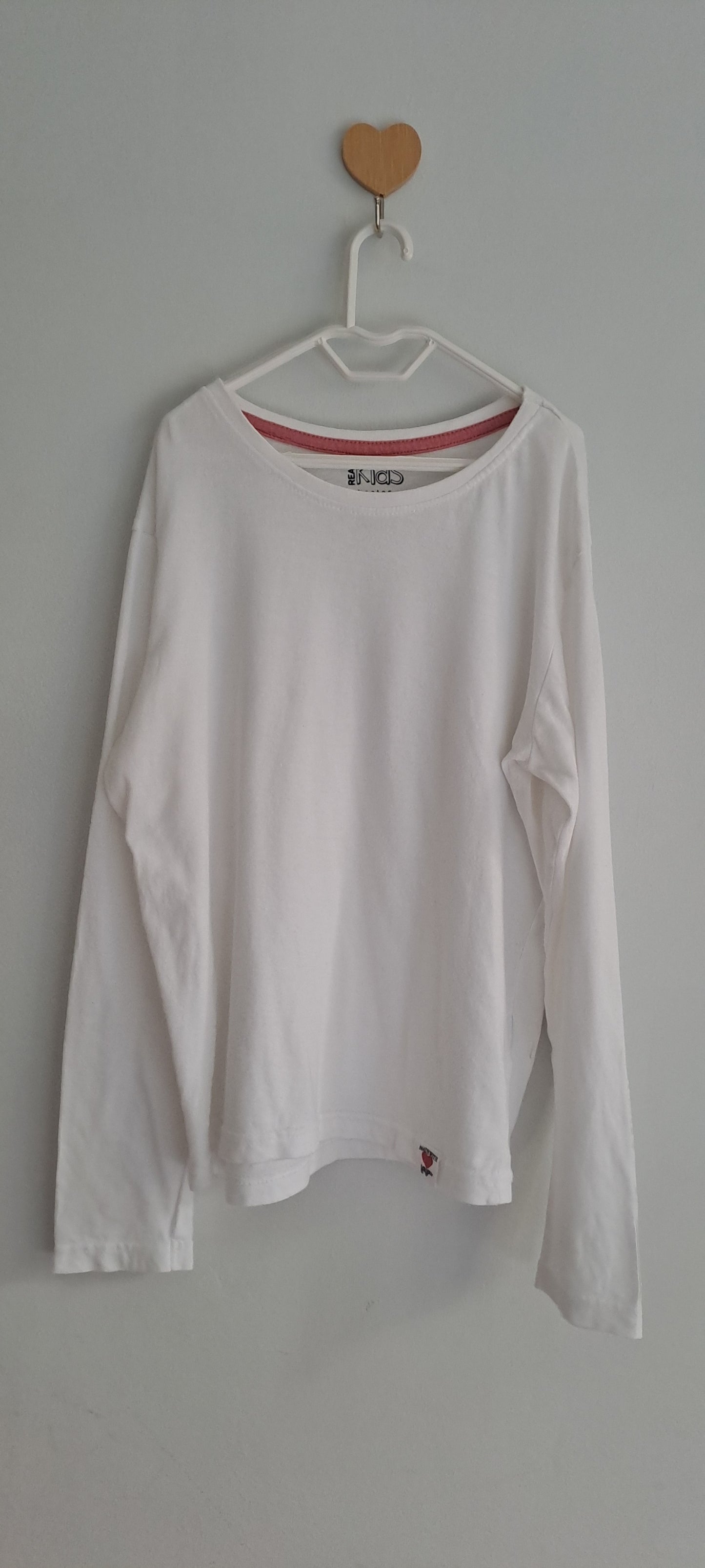 Real Kids Girls White Long Sleeve Cotton T-Shirt 9-10 Years