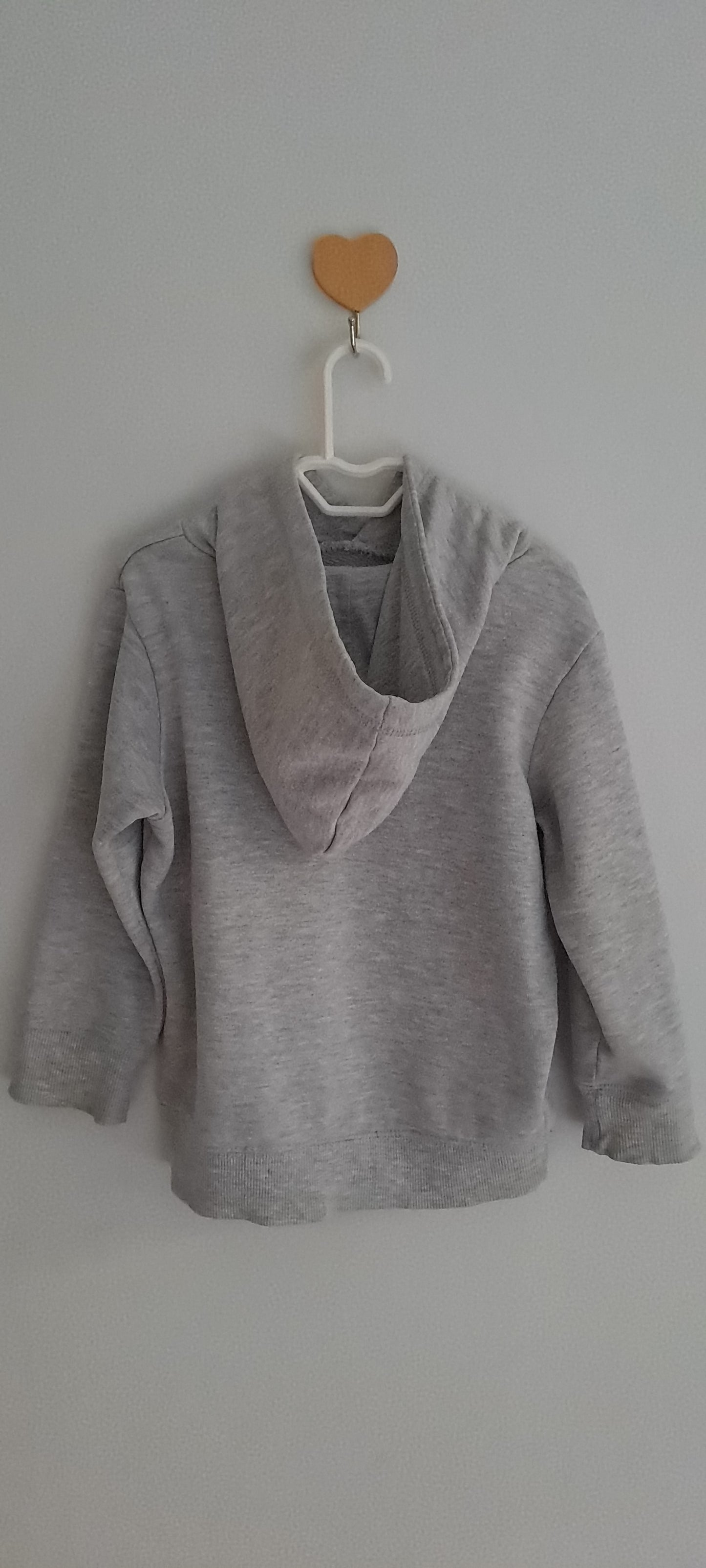 Cotton On Kids Boys Grey Marl Hooded Fleece Sweatshirt 2-3 Years