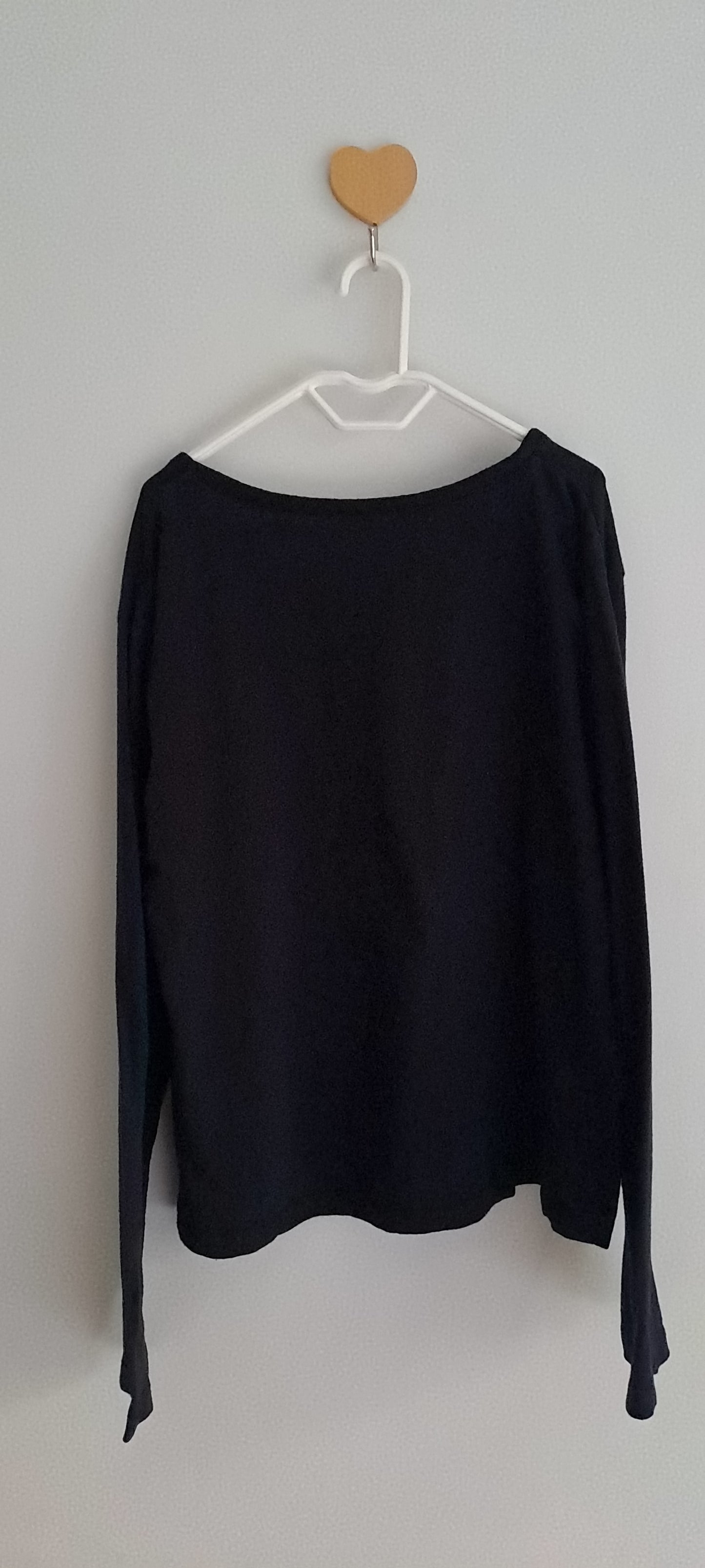 Real Kids Girls Black Long Sleeve Cotton T-Shirt 9-10 Years