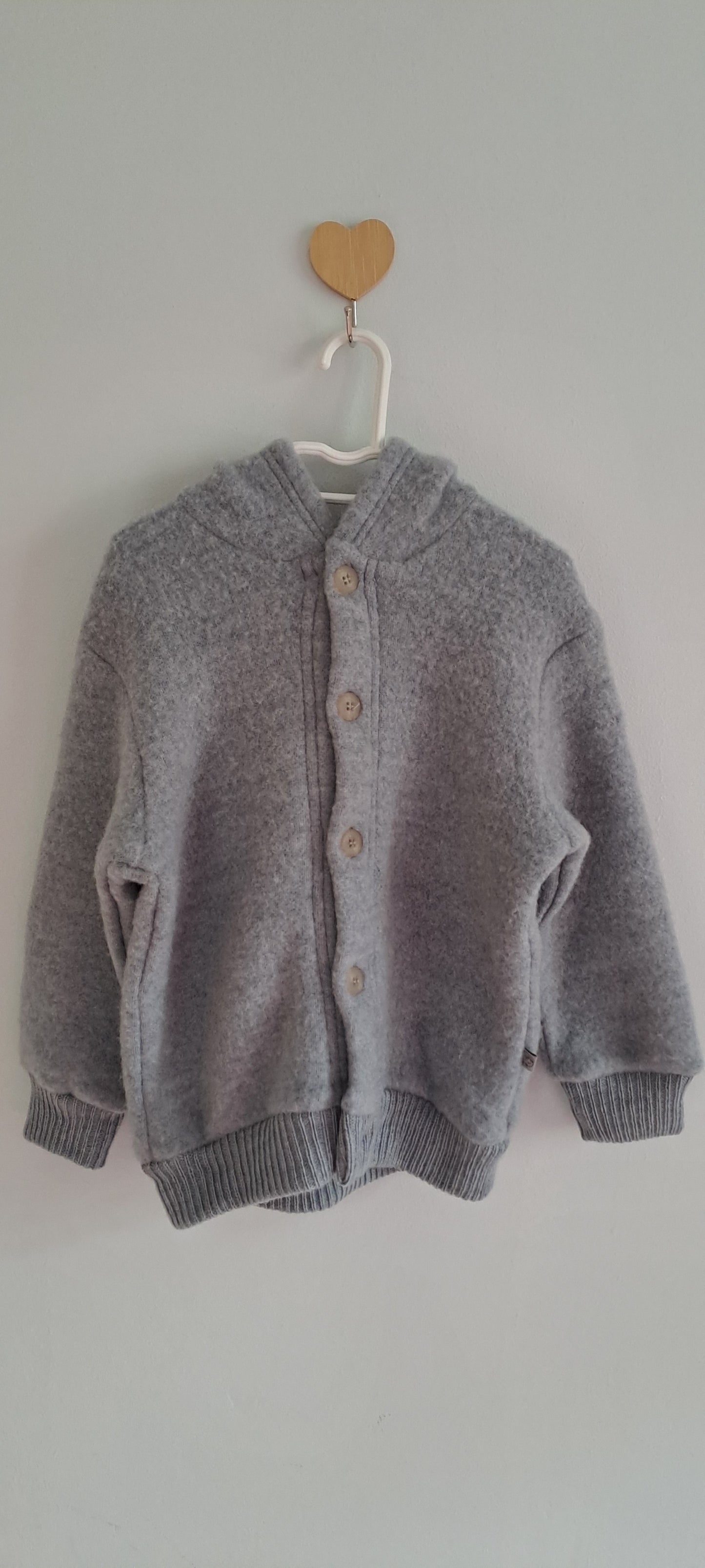 Friends Kidswear Merino Boiled Wool Hooded Cardigan & Trousers Set 18-24 Months