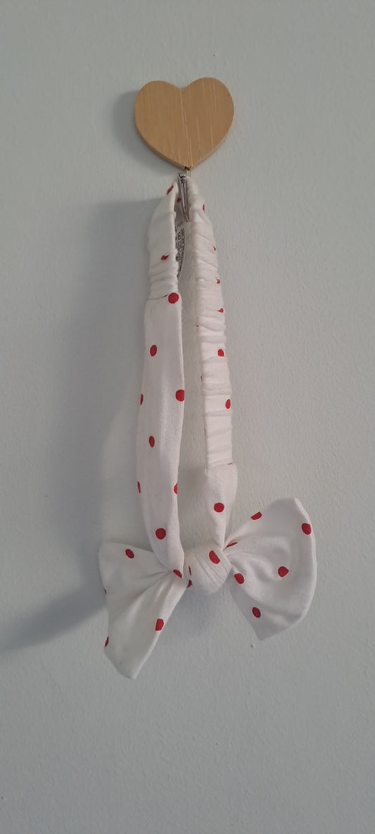 Woolworths Baby Girls White & Red Polka Dot Statement Bow Headband 12-18 Months