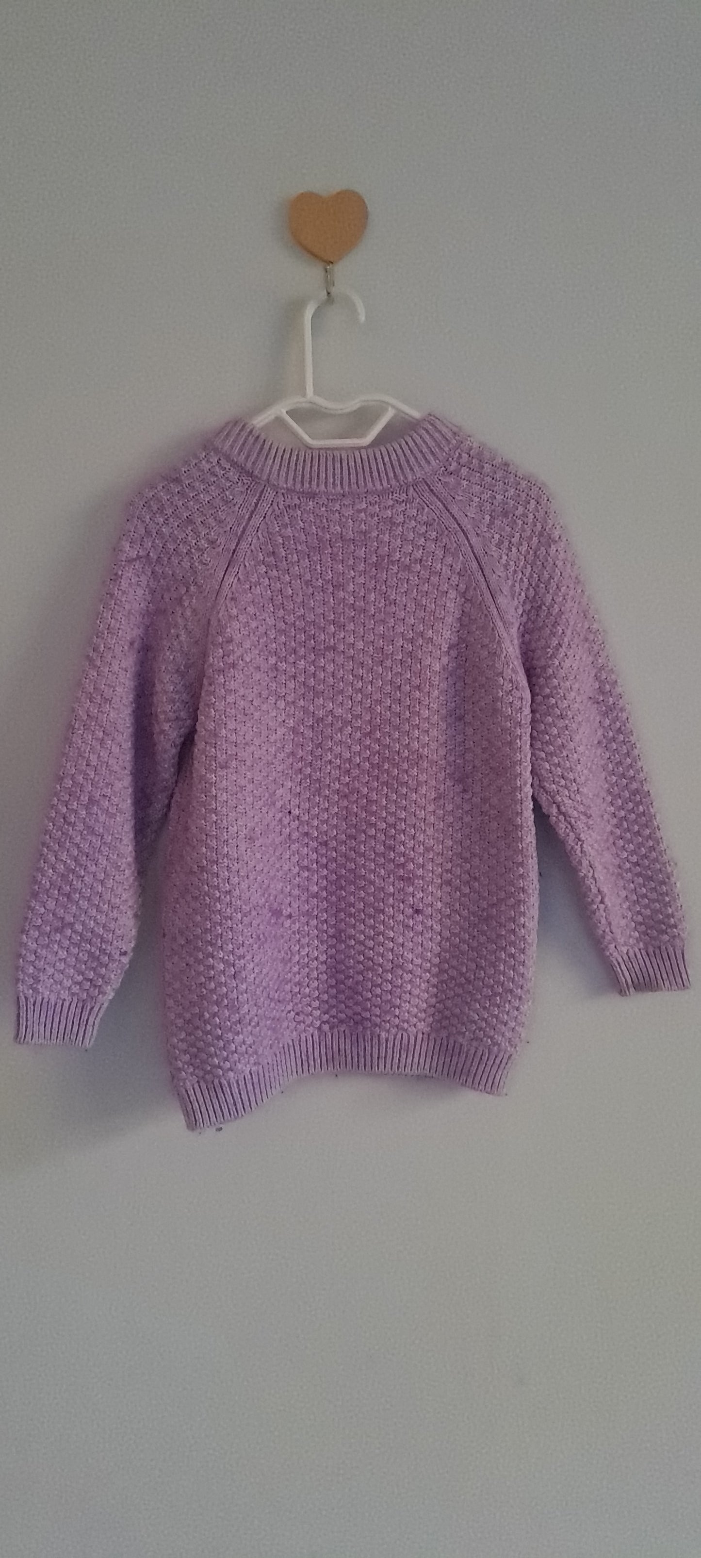 Country Road Kids Girls Lilac Textured Knit Shoulder-Button Sweater 18-24 Months