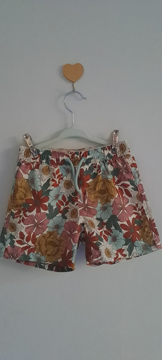 Cotton On Kids Unisex Retro Floral Swim Board Shorts 3-4 Years