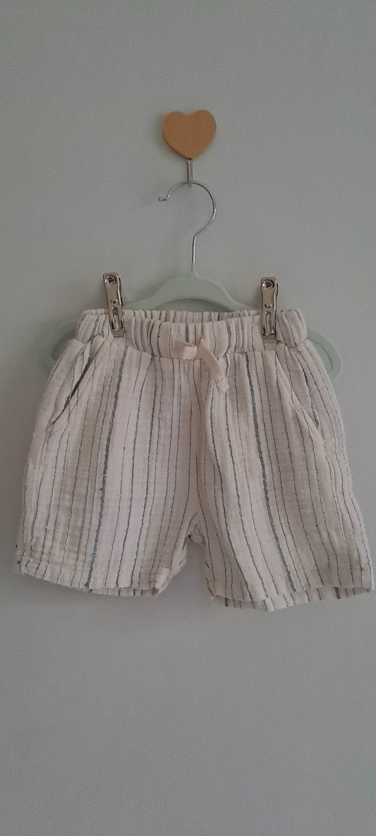 Zara Kids Striped Textured Shorts 2-3 Years