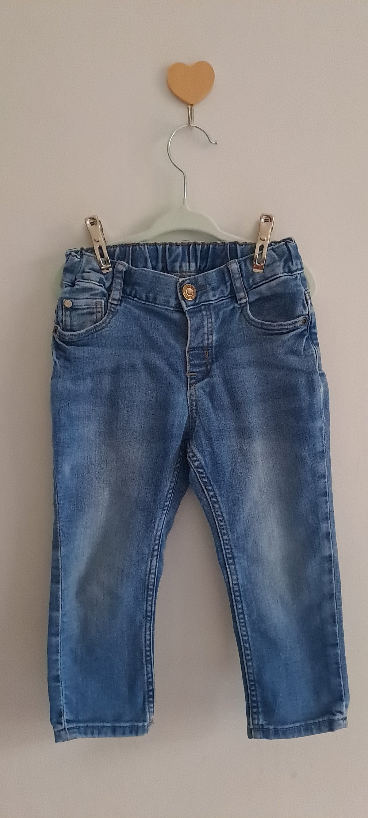 H&M &Denim Toddler Mid-Wash Blue Comfort Jeans 18-24 Months