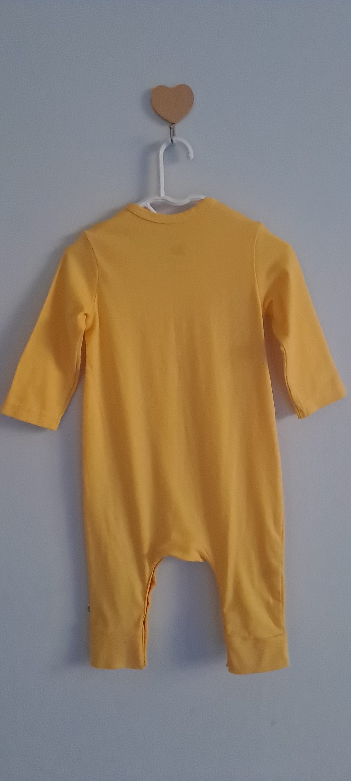 Woolworths Yellow "Big Love For You" Long-Sleeve Romper 3-6 Months