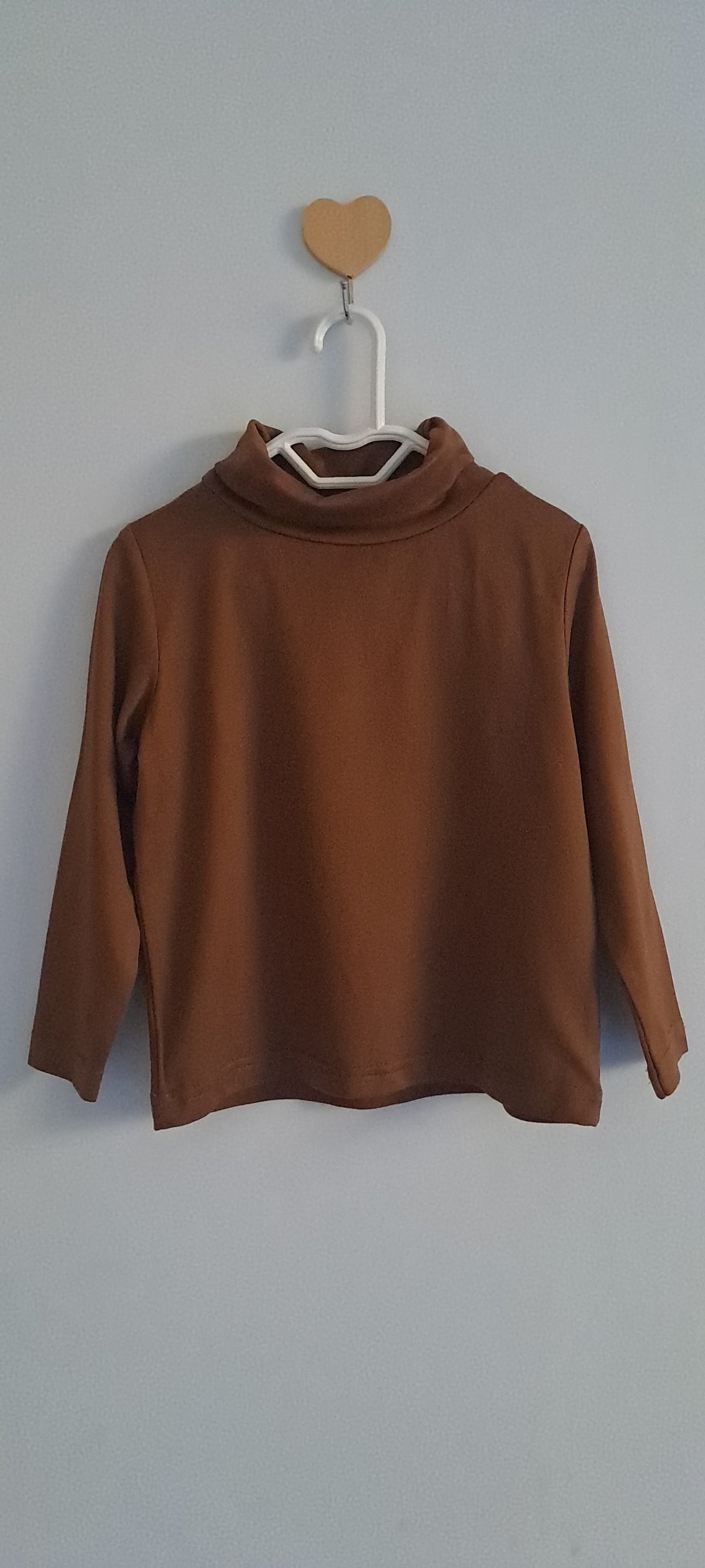 Cuddlesome Caramel Long-Sleeve Roll-Neck Polo Top 12-18 Months