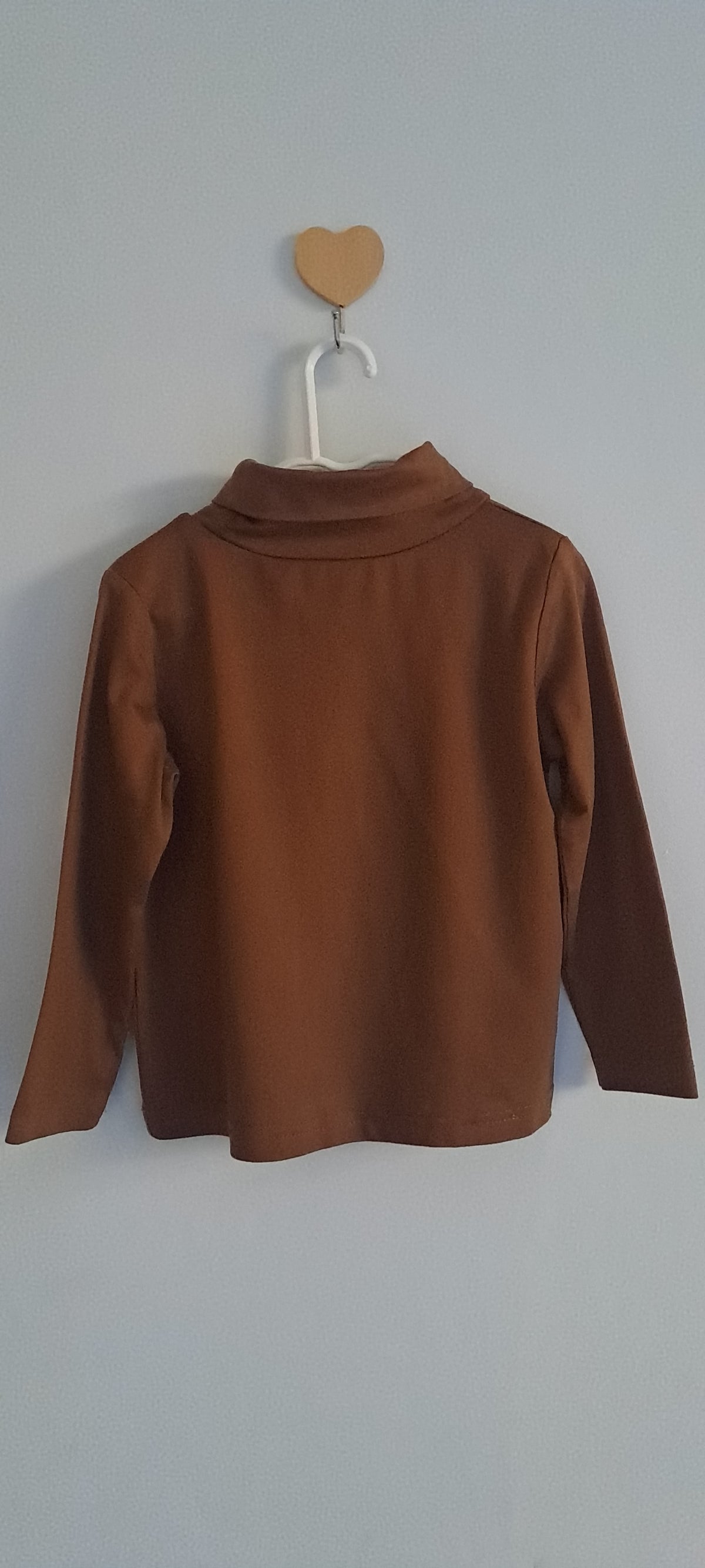 Cuddlesome Caramel Long-Sleeve Roll-Neck Polo Top 12-18 Months