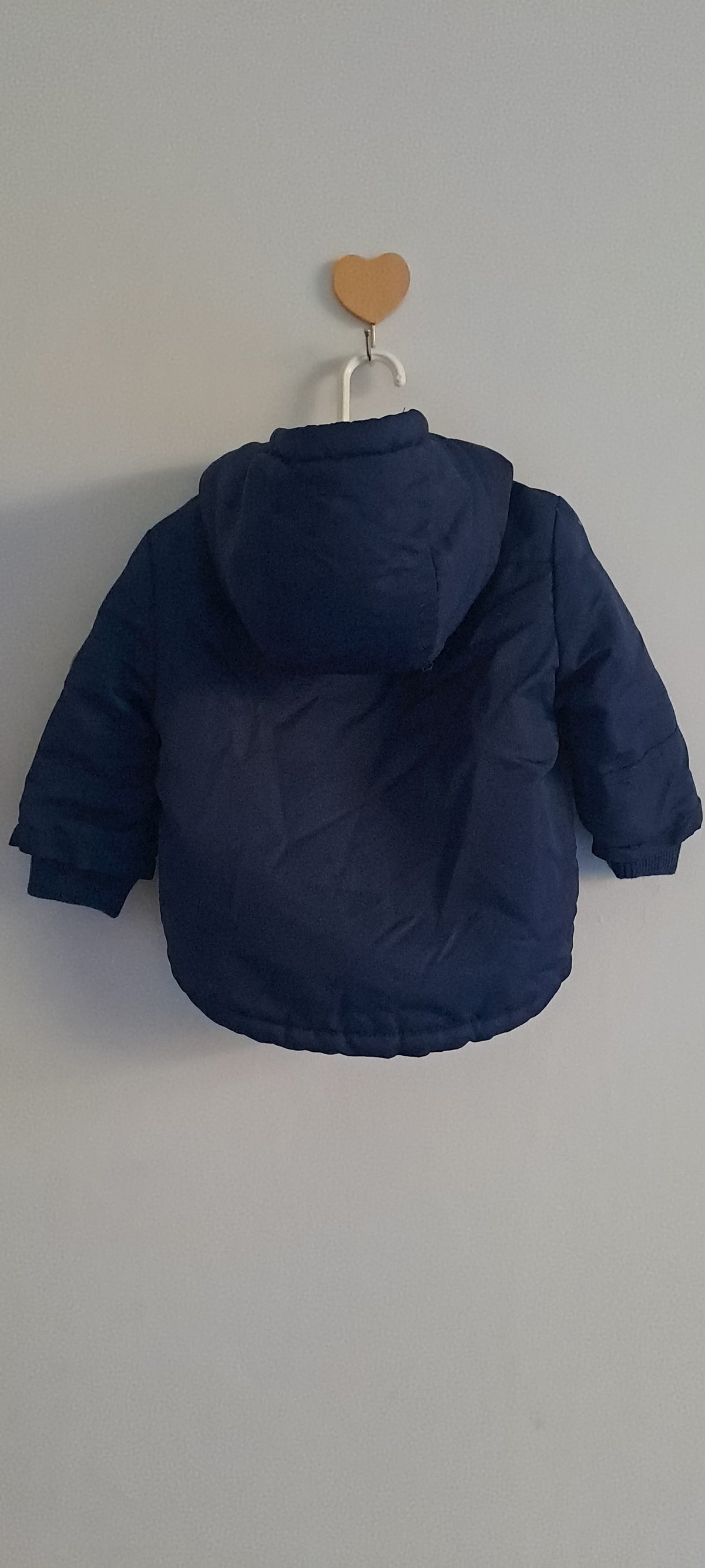 Woolworths Navy Hooded Puffer Parka Jacket 3-6 Months