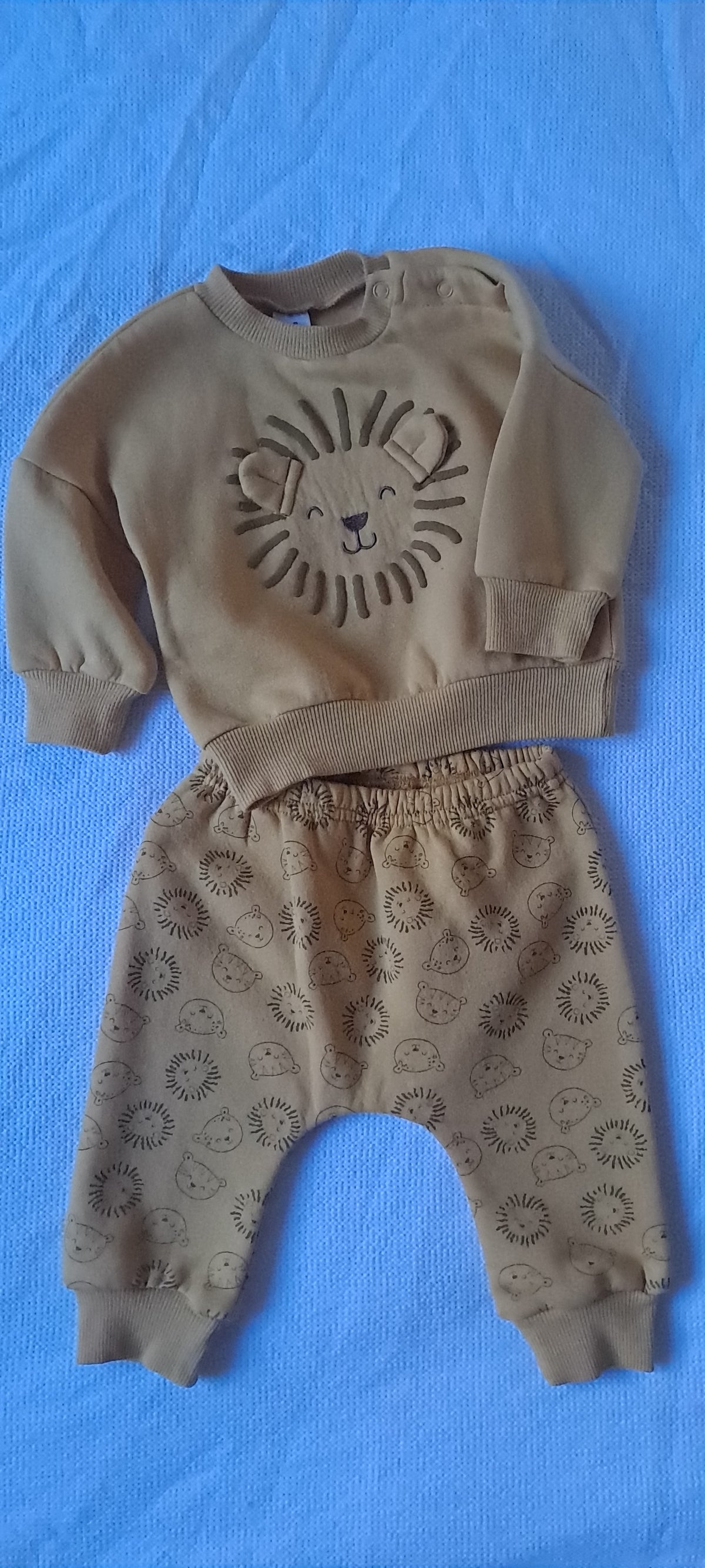 Tiny Tots Mustard Lion Character Sweatshirt & Joggers Tracksuit Set 3-6 Months