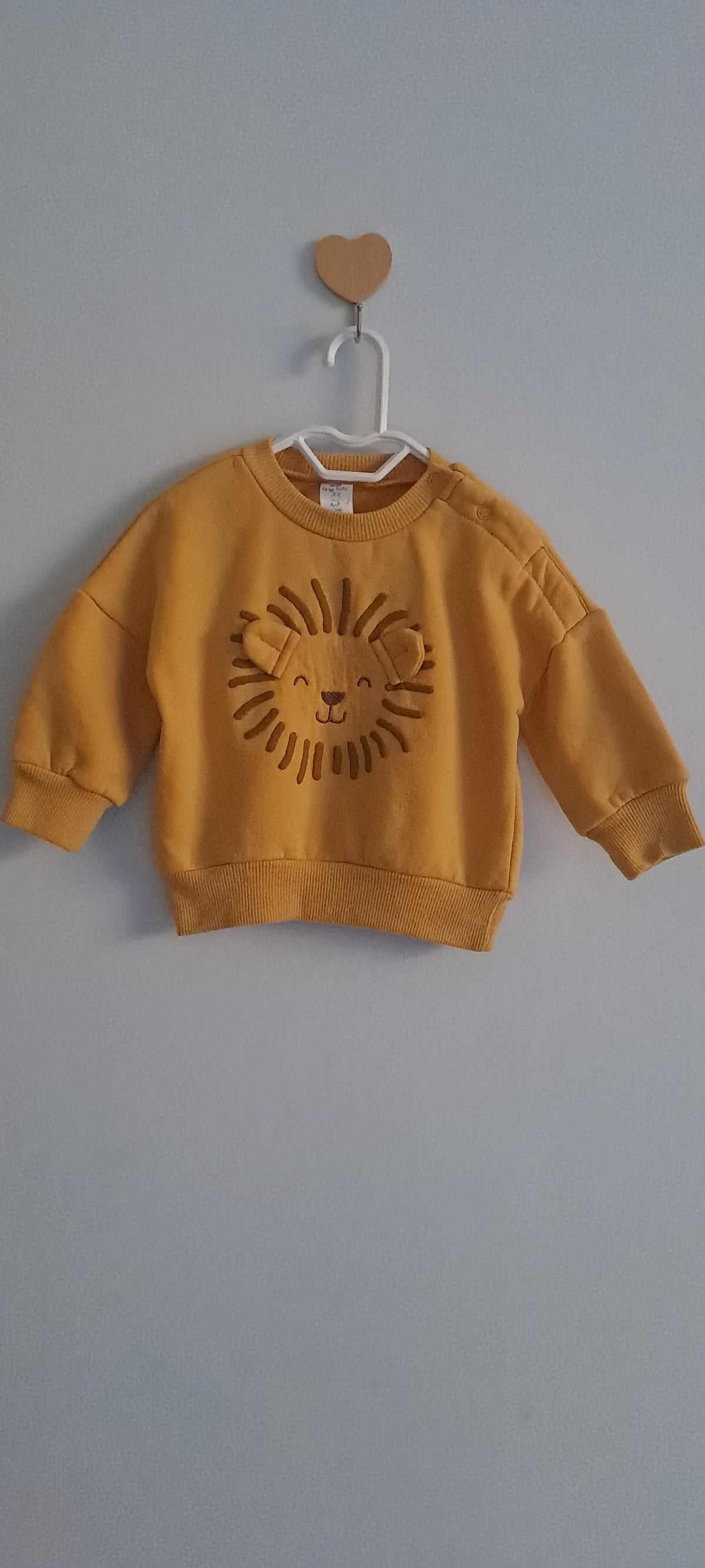 Tiny Tots Mustard Lion Character Sweatshirt & Joggers Tracksuit Set 3-6 Months