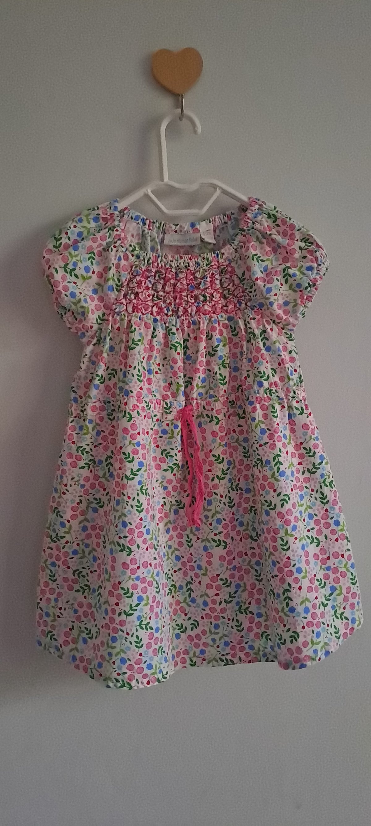 JoJo Maman Bébé Floral Smocked Cotton Dress 6-12 Months