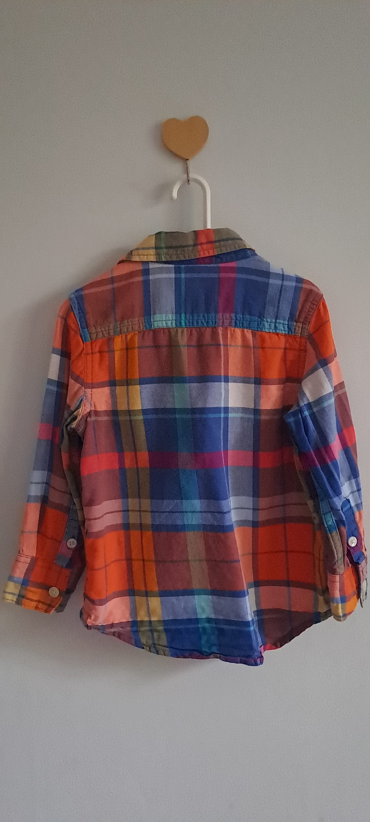 Baby Gap Multicolor Plaid Cotton Flannel Long-Sleeve Shirt 18-24 Months