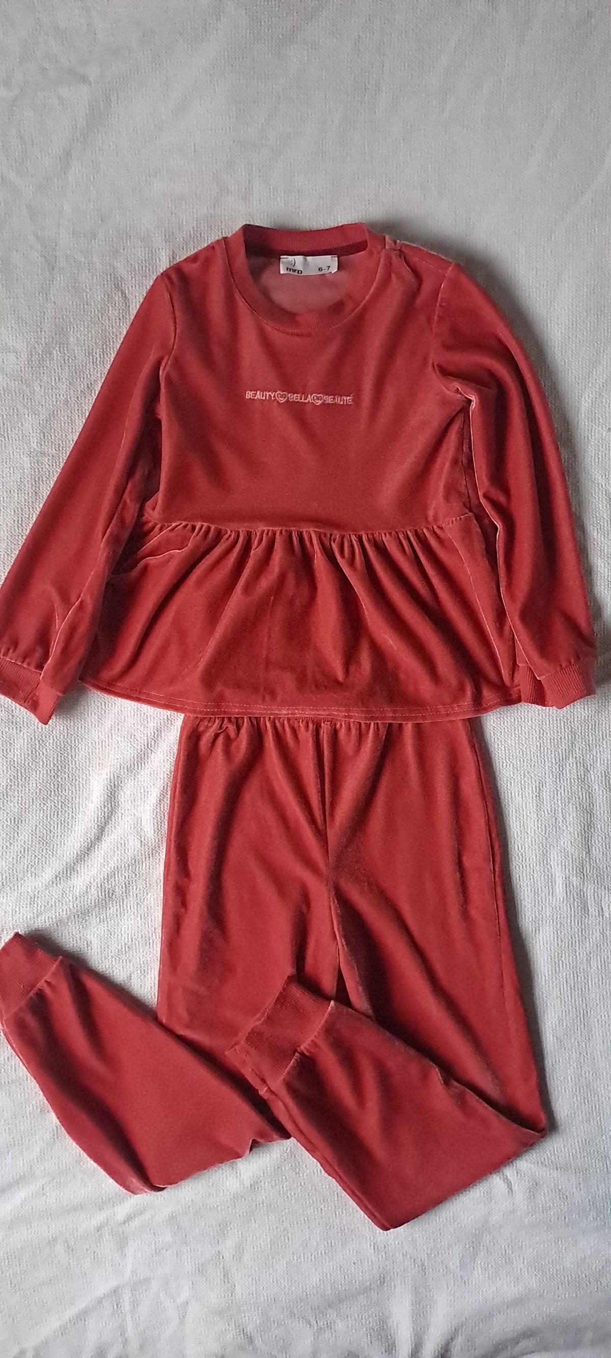 Mr Price Kids Dark Pink Velour Peplum Top & Joggers Set 6-7 Years