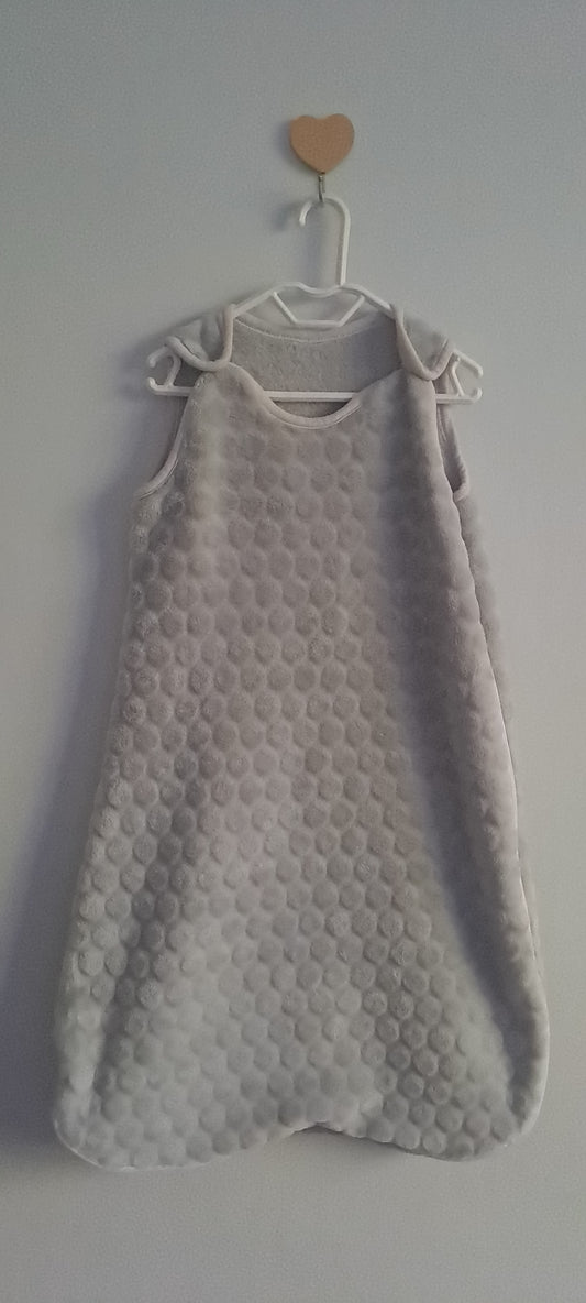 Snuggletime Grey Plush Bubble Fleece Wearable Sleep Sack 0-6 Months / Length 67 cm