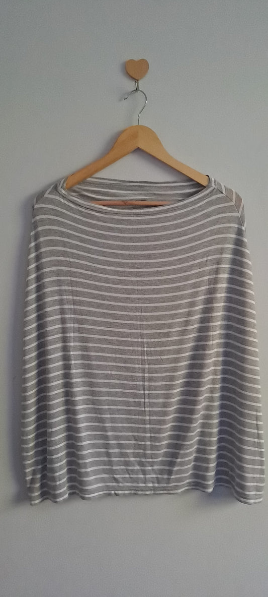 Mina Moo Grey & White Striped 360° Multi-Use Nursing Scarf & Car Seat Cover One Size